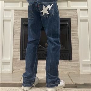 Bape bootleg on levis 501